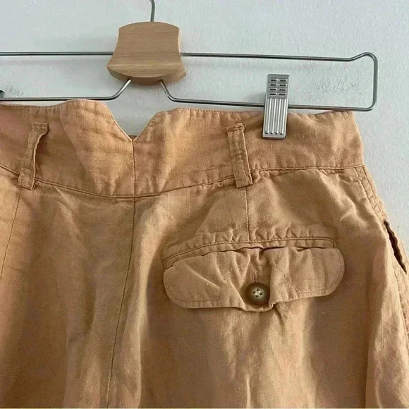Vintage Calvin Klein 100% Linen High Waisted Shorts - Picture 8 of 9